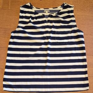 GAP Navy and White Striped Tank Top, Large
